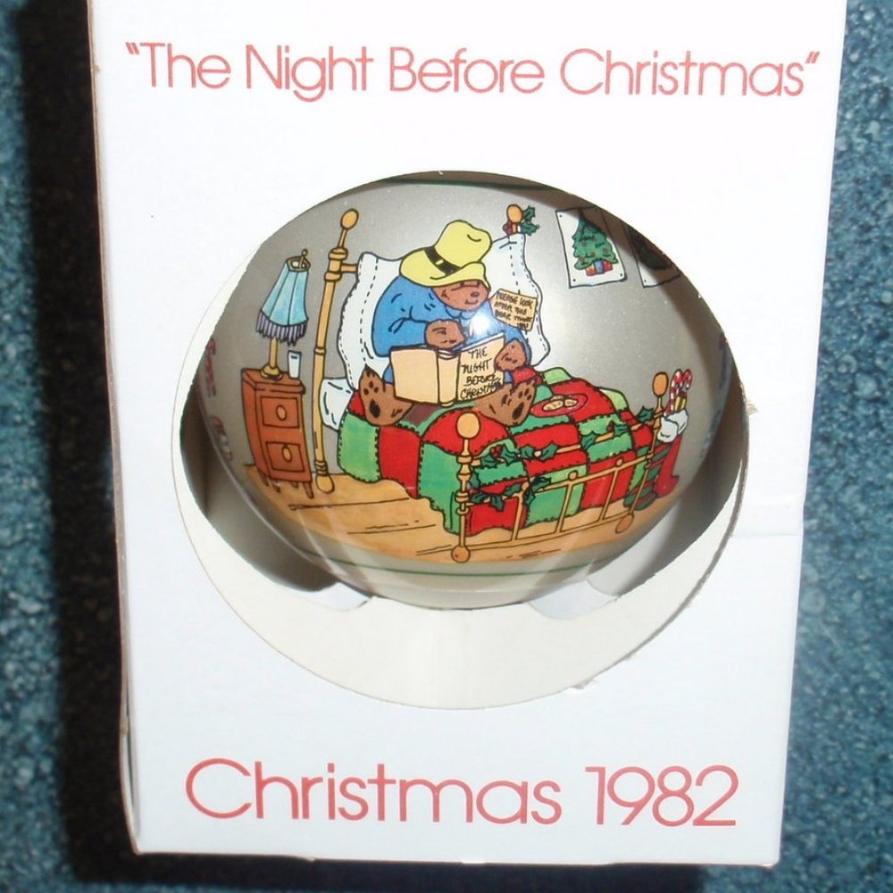 1982 Paddington Bear Christmas Ornament Schmid "The Night Before Christmas" GIFT